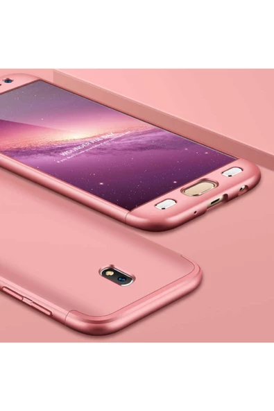 CEPCASE    Galaxy J530 Pro Kılıf 3 Parça Tam Koruma Zore Ays Kapak - 1