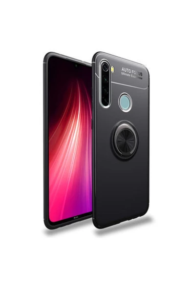 CEPCASE    Xiaomi Redmi Note 8 Kılıf Yüzüklü Standlı Soft Parmak Izi Bırakmaz Kapak