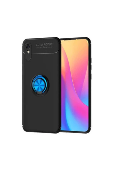 CEPCASE    Xiaomi Redmi 9a Kılıf Yüzüklü Standlı Soft Parmak Izi Bırakmaz Kapak