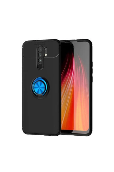 CEPCASE    Xiaomi Redmi 9 Kılıf Yüzüklü Standlı Soft Parmak Izi Bırakmaz Kapak
