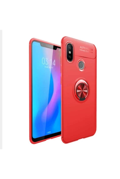 CEPCASE    Xiaomi Redmi Note 7 Kılıf Yüzüklü Standlı Soft Parmak Izi Bırakmaz Kapak