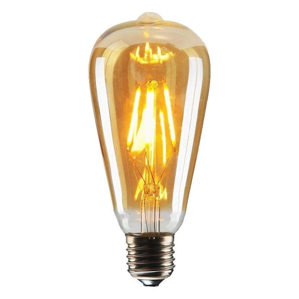 Şahnet 4W Dim Rustik Led Ampul Sarı Işık Armut Edison Ampul
