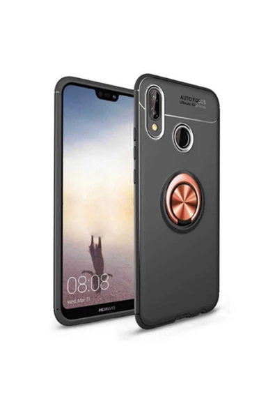 CEPCASE    Huawei P Smart 2019 Kılıf Yüzüklü Standlı Soft Parmak Izi Bırakmaz Kapak