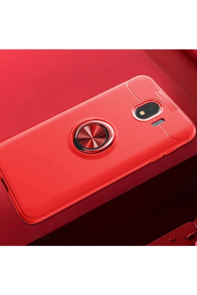 CEPCASE    Samsung Galaxy J4 Kılıf Yüzüklü Standlı Soft Parmak Izi Bırakmaz Kapak - Resim 2
