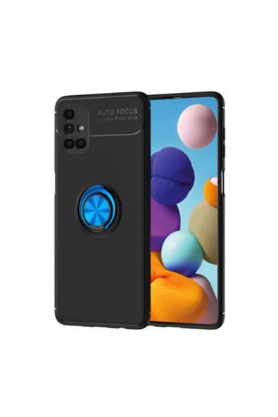 CEPCASE    Samsung Galaxy M51 Kılıf Yüzüklü Standlı Soft Parmak Izi Bırakmaz Kapak