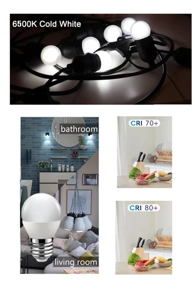 Şahnet 6W E27 Mini Top Led Ampul Beyaz - 6500K - Resim 4