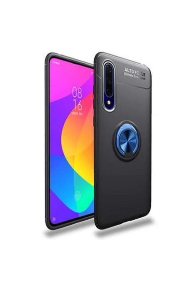 CEPCASE    Huawei P Smart Pro 2019 Kılıf Yüzüklü Standlı Soft Parmak Izi Bırakmaz Kapak