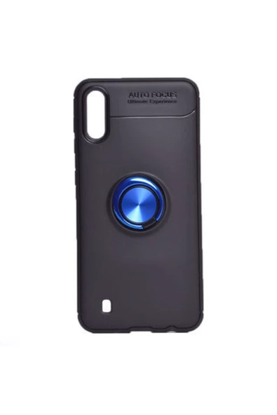 CEPCASE    Samsung Galaxy A01 Kılıf Yüzüklü Standlı Soft Parmak Izi Bırakmaz Kapak