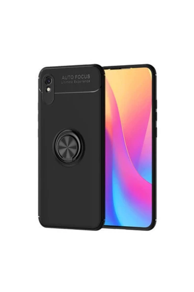 CEPCASE    Xiaomi Redmi 9a Kılıf Yüzüklü Standlı Soft Parmak Izi Bırakmaz Kapak
