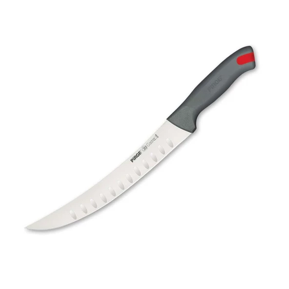 Pirge Gastro Kavisli Et Doğrama Bıçağı Oluklu 21 cm Gri