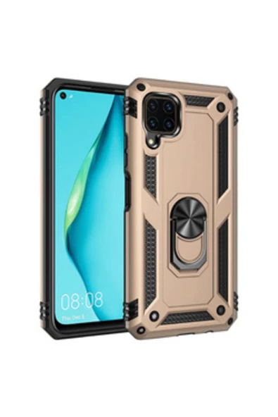 CEPCASE    Huawei P40 Lite Kılıf Yüzüklü Standlı Mıknatıslı Zırhlı Panzr Koruma 9h Antishock Nano Cam ürün görseli