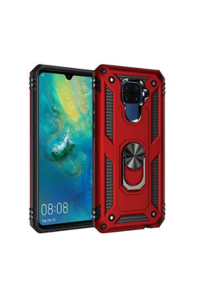 CEPCASE    Huawei Mate 30 Lite Kılıf Yüzüklü Standlı Mıknatıslı Zırhlı Panzr Koruma 9h Antishock Nano Cam ürün görseli 1