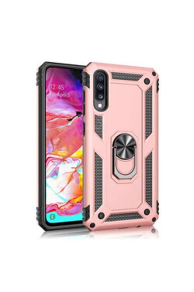 CEPCASE    Huawei P Smart Pro 2019 Kılıf Yüzüklü Standlı Mıknatıslı Zırhlı Panzr Koruma 9h Antishock Nano Cam