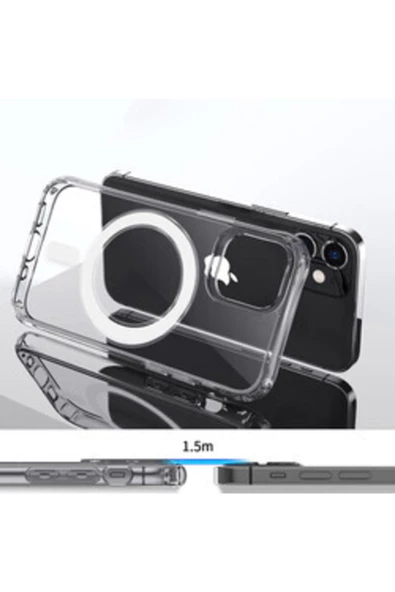 CEPCASE    Iphone 12 Mini Kılıf Magsafe Kablosuz Şarj Temassız Şarj Uyumlu Wireless Akıllı Kapak - Resim 3