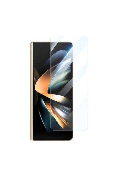 CEPCASE    Samsung Galaxy Z Fold 4 Uyumlu  Cam Ekran Koruyucu Ekstra Güçlendirilmiş Kenarlar 9H Kalınlık HD