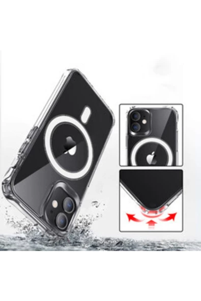 CEPCASE    Iphone 12 Mini Kılıf Magsafe Kablosuz Şarj Temassız Şarj Uyumlu Wireless Akıllı Kapak - Resim 2