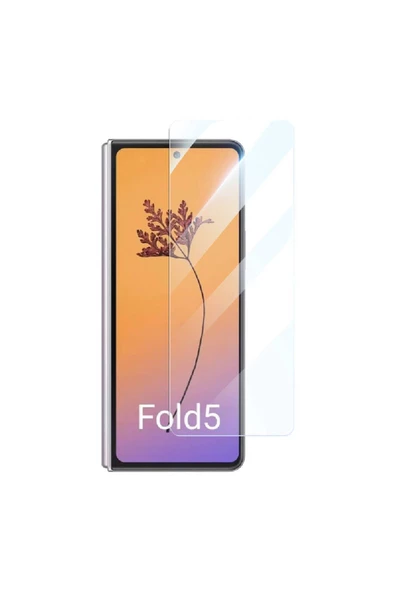 CEPCASE    Samsung Galaxy Z Fold 5 Uyumlu Cam Ekran Koruyucu Ekstra Güçlendirilmiş Kenarlar 9H Kalınlık HD