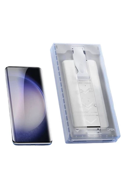 CEPCASE    Galaxy S24 Ultra Ultra Ekran Koruma 6 in 1 Set Kolay Uygulama Aparatlı Easy To Apply Siyah - 2