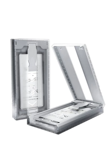 CEPCASE    Samsung Galaxy S23 Ultra Ekran Koruma 6 in 1 Set Kolay Uygulama Aparatlı Easy To Apply Siyah - Resim 5