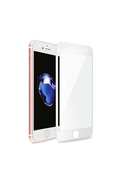 CEPCASE    Apple iPhone 7 Ekran Koruyucu Mat Seramik Kavisli Kenar Soft Yüzey Esnek Ekran Koruma Beyaz