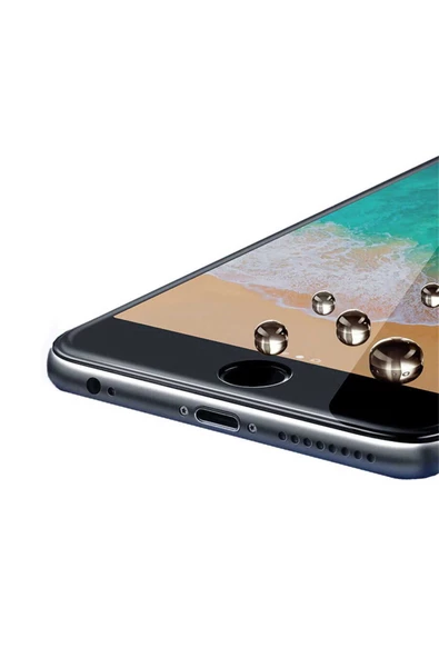 CEPCASE    Apple iPhone 6 plus Ekran Koruyucu Kenar Korumalı Tam Kapatan 5D Temperli Cam Ekran Koruma Siyah - 4
