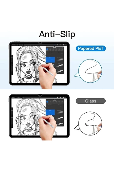 CEPCASE    Huawei MatePad T10S Tablet Ekran Koruyucu Buff Ve Cam Karışımı Temperli 9H Nano Cam Renksiz - Resim 6