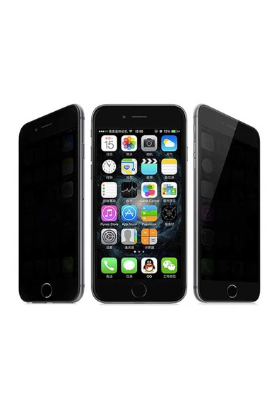 CEPCASE    Apple iPhone 6 Ekran Koruyucu 5D Privacy Glass Screen Protector Tam Kalıp Beyaz - 3
