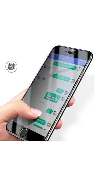 CEPCASE    Apple iPhone 6 Ekran Koruyucu 5D Privacy Glass Screen Protector Tam Kalıp Siyah - Resim 6