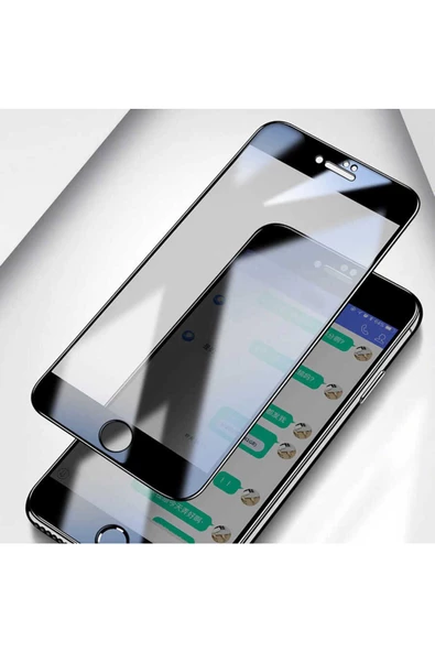CEPCASE    Apple iPhone 6 Ekran Koruyucu 5D Privacy Glass Screen Protector Tam Kalıp Beyaz - 4
