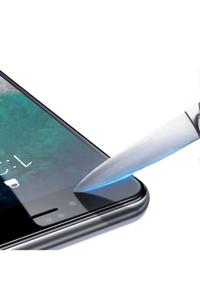 CEPCASE    Apple iPhone 7 Plus Ekran Koruyucu Kenar Korumalı Tam Kapatan 5D Temperli Cam Ekran Koruma Siyah - 6