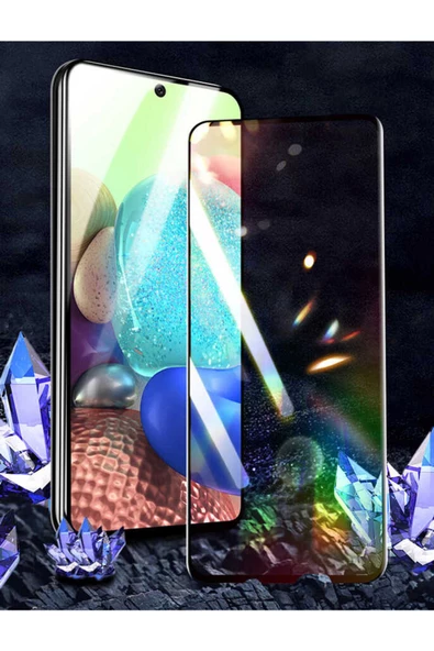 CEPCASE    Samsung Galaxy S21 FE Ekran Koruyucu 3D Kavisli Seramik Tam Kapatan Esnek Ekran Koruma Siyah - 3