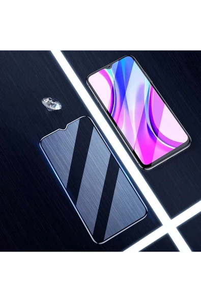 CEPCASE    Xiaomi Redmi 9T Ekran Koruyucu Kenar Korumalı Tam Kapatan 5D Temperli Cam Ekran Koruma Siyah - 6