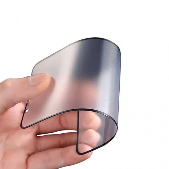 CEPCASE    Xiaomi Redmi 9 Ekran Koruyucu Mat Seramik Kavisli Kenar Soft Yüzey Esnek Ekran Koruma Siyah - 3