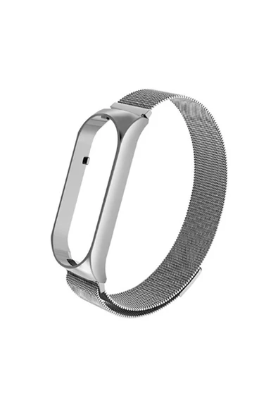 CEPCASE    Xiaomi Mi Band 6 Kordon/Kayış Metal Hasır Örgü Tasarım Paslanmaz Mıknatıslı Ayarlanabilir