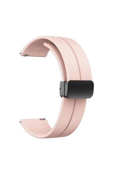 CEPCASE    Xiaomi Amazfit Pace Koron/Kayış Çizgili Tasarım Metal Toka Esnek Sağlam Silikon Kordon