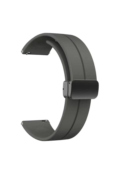 CEPCASE    Huawei GT2 46mm Kordon/Kayış Uyumlu Çizgili Tasarım Metal Toka Esnek Sağlam Silikon Kordon