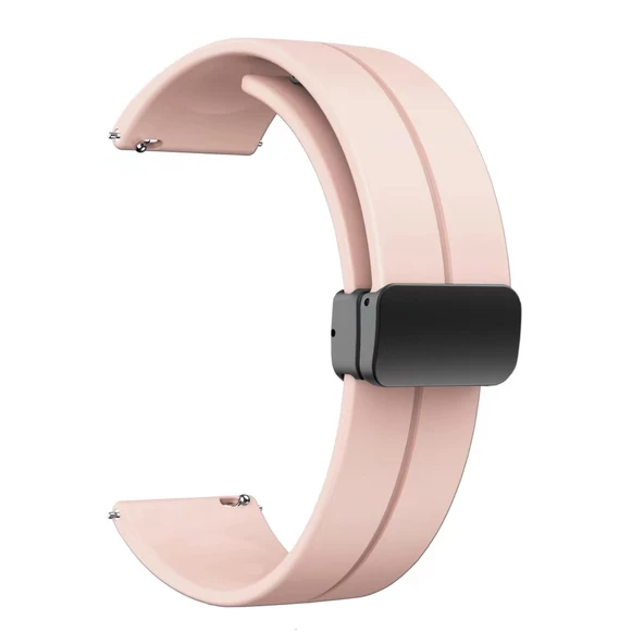CEPCASE    Huawei Honor Magic 2 46mm Kordon/Kayış Çizgili Tasarım Metal Toka Esnek Sağlam Silikon Kordon