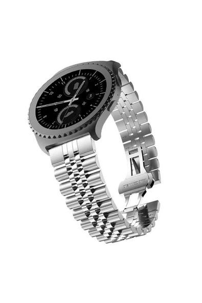 CEPCASE    Samsung Galaxy Watch Active 2 44mm Kordon/kayış Parlak Paslanmaz Çelik Rolex Dizayn Kordon Kayış - 2