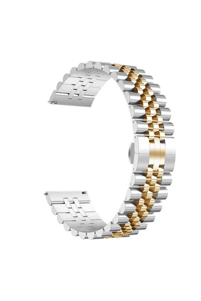 CEPCASE    Samsung Galaxy Watch Active 2 44mm Kordon/kayış Parlak Paslanmaz Çelik Rolex Dizayn Kordon Kayış