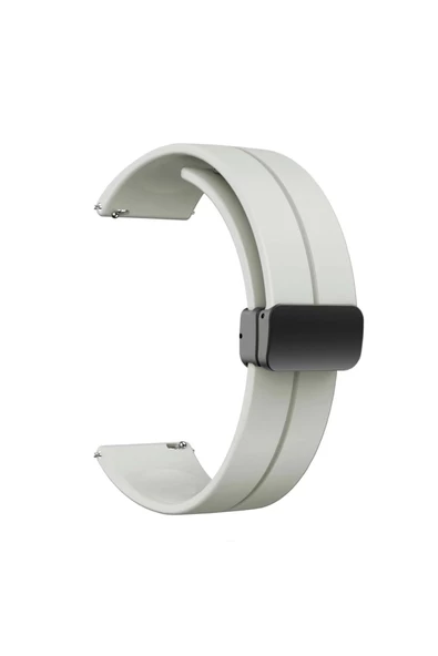 CEPCASE Samsung Galaxy Watch Active 2 40mm Kordon/Kayış Çizgili Tasarım Metal Toka Esnek Sağlam