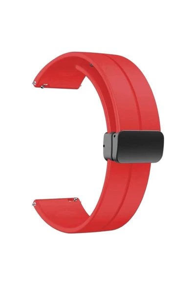 CEPCASE    Samsung Galaxy Watch Active 2 40mm Kordon/Kayış Çizgili Tasarım Metal Toka Esnek Sağlam