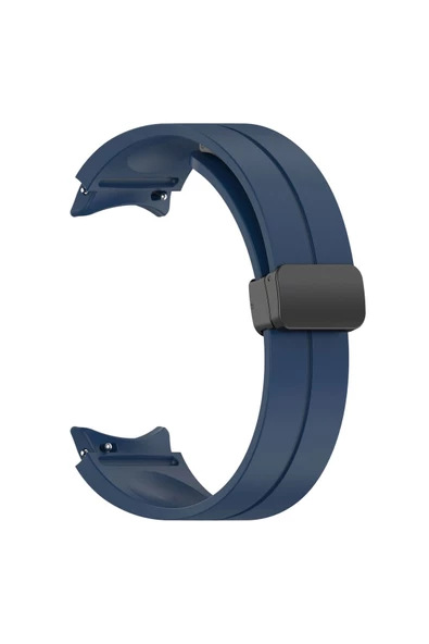 CEPCASE    Samsung Galaxy Watch 4 Classic 42mm Kordon/Kayış Çizgili Tasarım Metal Toka Esnek Sağlam