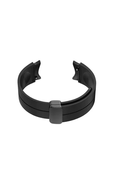 CEPCASE    Samsung Galaxy Watch 5 44mm Uyumlu Kordon/Çizgili Tasarım Metal Toka Esnek Sağlam Silikon Kordon - 5