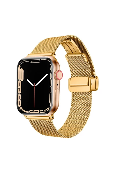 CEPCASE    Watch 42mm Kordon/kayış Metal Ince Tel Örgü Tasarım Klipsli Ayarlanabilir Ölçü Kordon