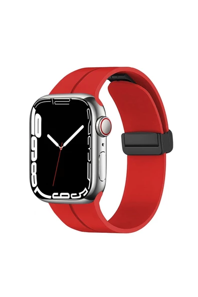 CEPCASE    Watch 40mm Kordon/kayış Çizgili Tasarım Metal Toka Esnek Sağlam Silikon Kordon