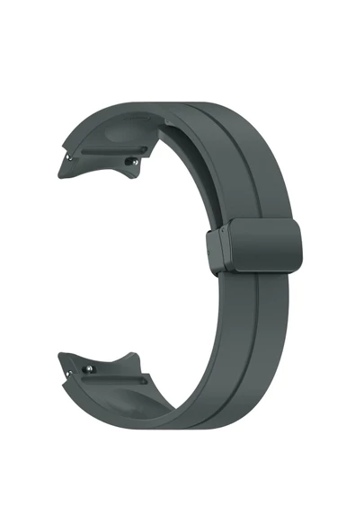 CEPCASE    Samsung Galaxy Watch Uyumlu 4 40mm Koron/Kayış Çizgili Tasarım  Toka Esnek Sağlam Silikon Kordon