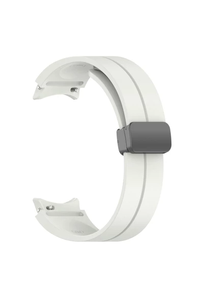 CEPCASE    Samsung Galaxy Watch 5 40mm Koron/Kayış Çizgili Tasarım Metal Toka Esnek Sağlam Silikon Kordon ürün görseli 1