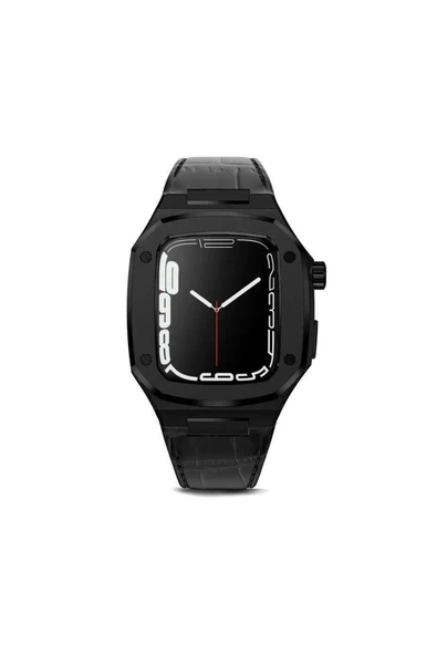 CEPCASE Watch 7 45mm Kordon/kayış Metal Gövde Leather Strap Metal Tokalı Luxury Kordon