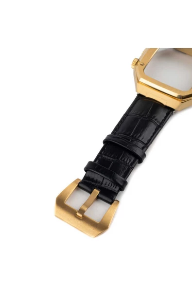 CEPCASE Watch 7 45mm Kordon/kayış Metal Gövde Leather Strap Metal Tokalı Luxury Kordon - 3