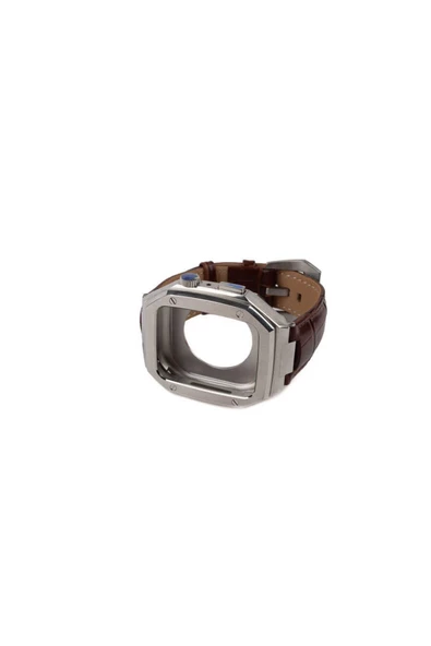 CEPCASE    Watch 44mm Kordon/kayış Metal Gövde Leather Strap Metal Tokalı Luxury Kordon - 6
